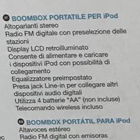 radio con cassa incorporata e lettore ipod