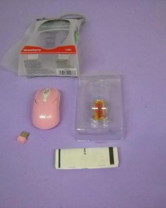 Mouse cordless per PC o notebook, completo di batt