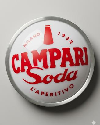 Insegna luminosa Campari bombata