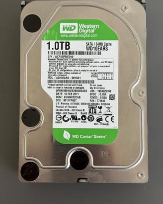 Hard Disk 1TB Western Digital WD Caviar Green SATA