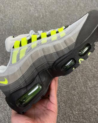 Sneakers Nike Air Max 95 Grigio Verde Fluo Tg 43