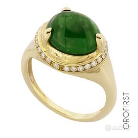 Anello con smeraldo 3,48ct e diamanti