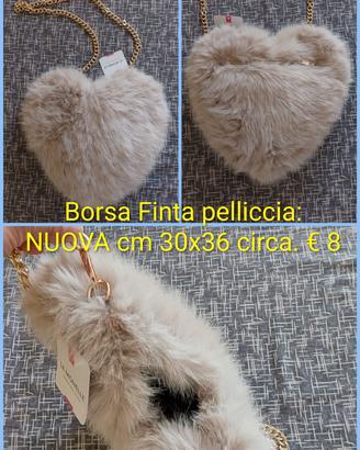 borsa finta pelliccia