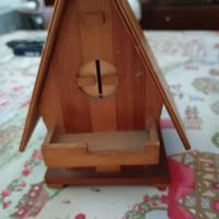 Salvadanaio legno vintage cm 20 x 15