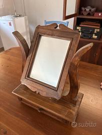 specchio portagioie in legno