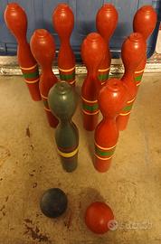 Set Birilli Vintage Retrò in Legno Anni 50