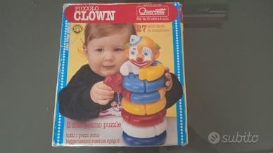 Gioco in scatola piccolo clown quercetti made ital