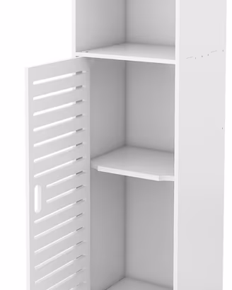 Mobiletto da bagno salvaspazio bianco