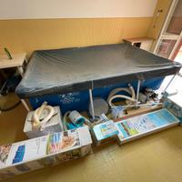 Piscina, pompe, skimmer, kit pulizia 3x2