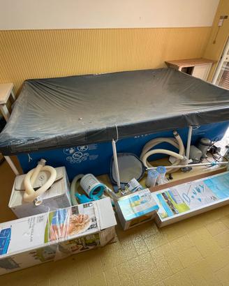 Piscina, pompe, skimmer, kit pulizia 3x2