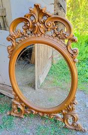 Specchio grande, vintage legno