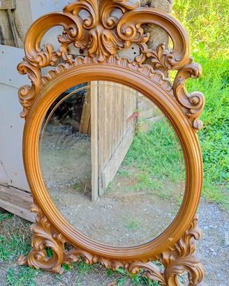 Specchio grande, vintage legno