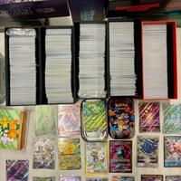 Mega lotto carte pokemon + rare/speciali + gadget