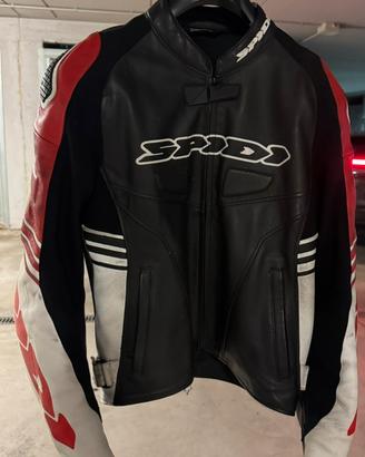 Giacca moto in pelle spidi