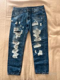 Pantaloni Jeans Uomo Lucifer strappati Taglia 46