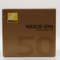 Scatola originale obiettivo Nikon AF 50mm f/1.8 D