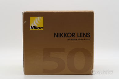 Scatola originale obiettivo Nikon AF 50mm f/1.8 D