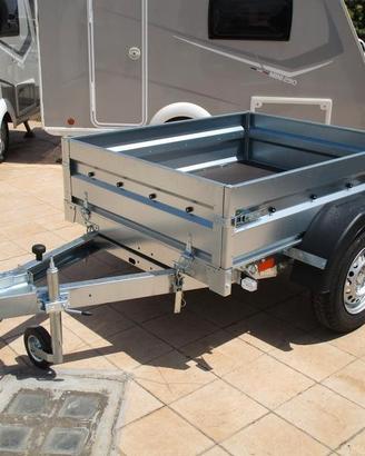 Rimorchio compatto, leggero con pianale basculante