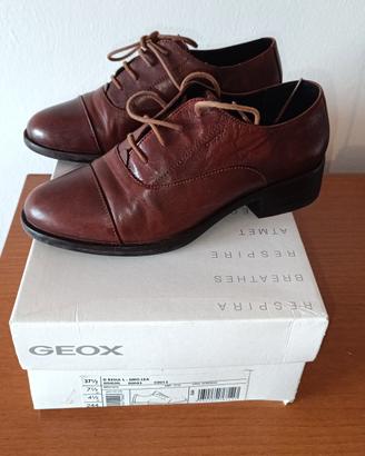 Geox D Resia - Francesina pelle marrone 37.5 