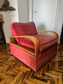 poltrona letto d'epoca Art Déco / Vintage