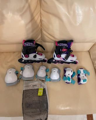 Pattini in linea e protezioni bambino/a