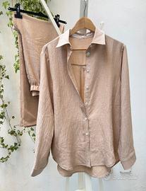 Camicia iversize &Pantaloni Sabbia/beige S/M