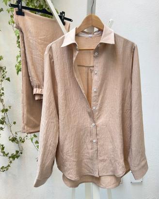 Camicia iversize &Pantaloni Sabbia/beige S/M