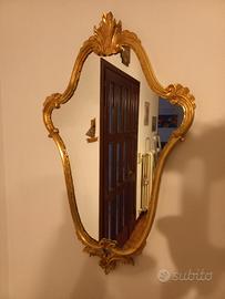 Specchio cornice legno colore oro