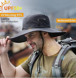 Cappello da Sole Ampio Bordo da Pescatore