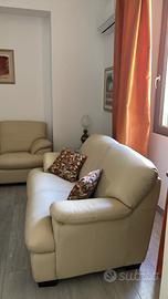 Coppia di divani in pelle chetau d’ax
