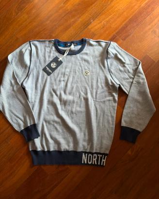 Maglioncino north sails righe blu e bianche