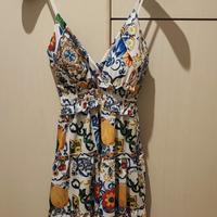 Vestito fantasia floreale con limoni