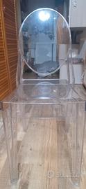 1 sedia Kartell Gosth Philippe Starck cristallo
