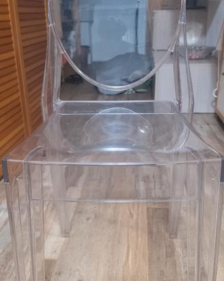 1 sedia Kartell Gosth Philippe Starck cristallo