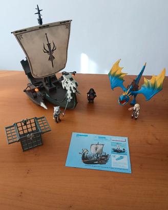2 set Playmobil: nave vichinga e drago COME NUOVI!