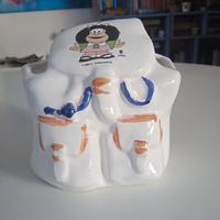 portapenne ceramica mafalda quino 1988 vintage