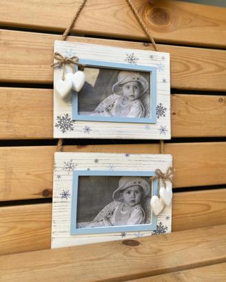 Portafoto doppio shabby chic