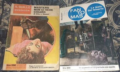 2 Libri thriller anni 60 Fantomas,Giallo Mondadori