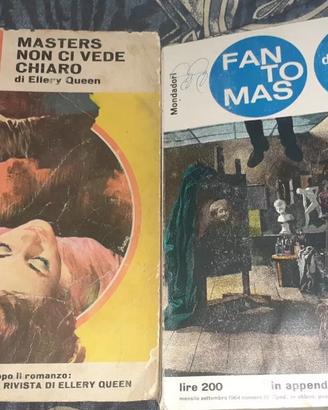 2 Libri thriller anni 60 Fantomas,Giallo Mondadori