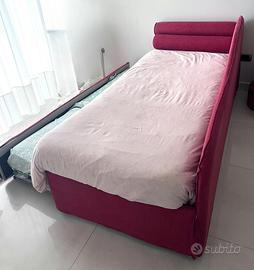 Letto singolo con secondo letto estraibile