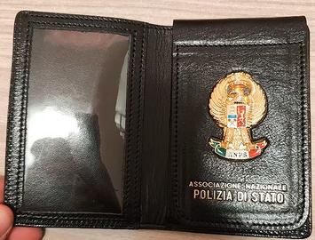 portaplacca ASSOCIAZIONE NAZ. POL.STATO AnPS pelle
