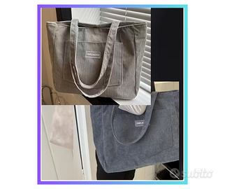 Borsa a tracolla in velluto a coste