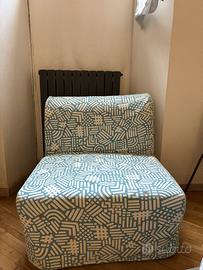 Poltrona letto singola trasformabile 80×188 cm