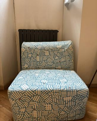 Poltrona letto singola trasformabile 80×188 cm