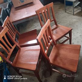 Tavolo grande da pranzo 185x80 cm struttura metall