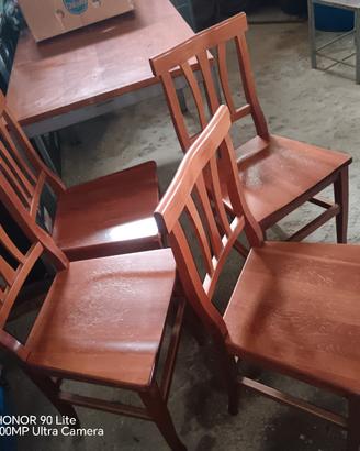 Tavolo grande da pranzo 185x80 cm struttura metall