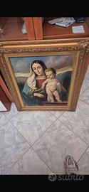 Dipinto madonna con cornice 70x80