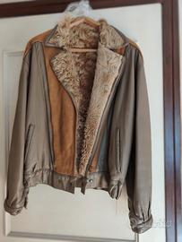 Giubbotto di pelle scamosciata