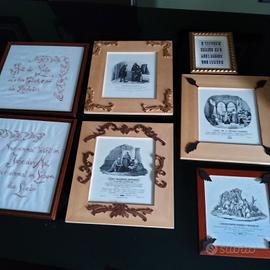 set 7 quadri, cornici artigianali tutto perfetto