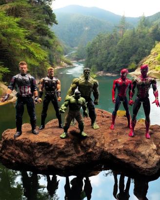 Set di 5 action figures Marvel da 30 cm